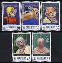 Guernsey - Alderney 1998 21st Anniversary of Alderney Diving Club set of 5 unmounted mint, SG A110-14, stamps on , stamps on  stamps on diving, stamps on  stamps on scuba