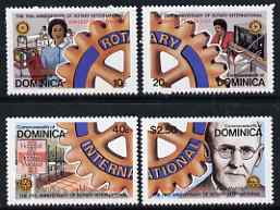 Dominica 1980 75th Anniversary of Rotary International set of 4 unmounted mint, SG 701-704, stamps on , stamps on  stamps on rotary, stamps on  stamps on medical, stamps on  stamps on nurses