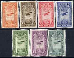 Ethiopia 1931 Potez Air set of 7 minor disturbances on gum otherwise unmounted mint SG 296-302, stamps on , stamps on  stamps on aviation, stamps on  stamps on potez, stamps on  stamps on maps