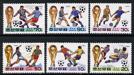 North Korea 1993 Football World Cup set of 6*, stamps on football   sport