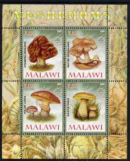 Malawi 2008 Fungi #3 perf sheetlet containing 4 values, each with Scout logo unmounted mint, stamps on , stamps on  stamps on fungi, stamps on  stamps on scouts