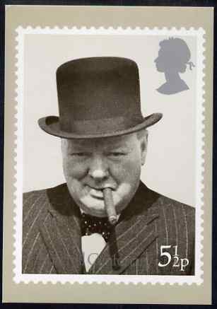 Great Britain 1974 Churchill Commemoration PHQ card unused and pristine, stamps on churchill, stamps on personalities