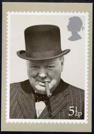 Great Britain 1974 Churchill Commemoration PHQ card unused and pristine, stamps on churchill, stamps on personalities