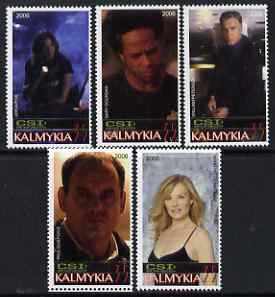 Kalmikia Republic 2006 Stars from CSI perf set of 5 unmounted mint, stamps on , stamps on  stamps on films, stamps on  stamps on  tv , stamps on  stamps on entertainments, stamps on  stamps on personalities, stamps on  stamps on movies