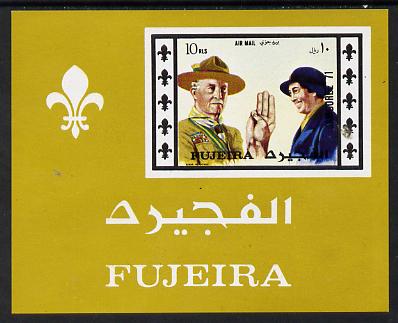 Fujeira 1971 Scout Jamboree imperf m/sheet unmounted mint (Mi BL 62B) , stamps on , stamps on  stamps on scouts