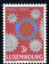 Luxembourg 1965 60th Anniversary of Rotary International 3f unmounted mint SG756, stamps on rotary