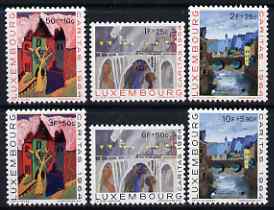 Luxembourg 1964 National Welfare Fund perf set of 6 unmounted mint SG 750-55, stamps on tourism, stamps on bridges, stamps on civil engineering