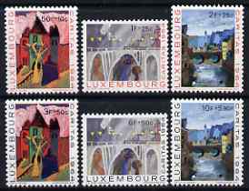 Luxembourg 1964 National Welfare Fund perf set of 6 unmounted mint SG 750-55, stamps on , stamps on  stamps on tourism, stamps on bridges, stamps on civil engineering