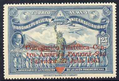 Nicaragua 1961 Philatelic Convention opt on Statue of Liberty stamp unmounted mint, SG 1432, stamps on , stamps on  stamps on stamp exhibitions, stamps on  stamps on statue of liberty