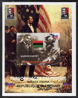 Chad 2008 Barack Obama imperf s/sheet #3 unmounted mint. Note this item is privately produced and is offered purely on its thematic appeal. ., stamps on , stamps on  stamps on personalities, stamps on  stamps on obama, stamps on  stamps on flags, stamps on  stamps on lincoln, stamps on  stamps on usa presidents, stamps on  stamps on americana, stamps on  stamps on printing