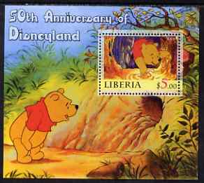Liberia 2005 50th Anniversary of Disneyland #02 (Pooh) perf s/sheet unmounted mint, stamps on , stamps on  stamps on disney, stamps on  stamps on cinema, stamps on  stamps on movies, stamps on  stamps on cartoons, stamps on  stamps on entertainments, stamps on  stamps on bears