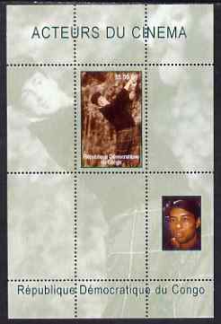 Congo 2000 Film Stars & Tiger Woods perf s/sheet #2 (Sylvester Stallone) unmounted mint, stamps on personalities, stamps on movies, stamps on cinema, stamps on films, stamps on sport, stamps on golf