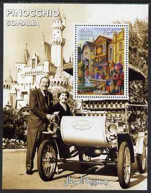 Somalia 2001 Pinocchio & Walt Disney #4 perf s/sheet unmounted mint, stamps on , stamps on  stamps on personalities, stamps on  stamps on movies, stamps on  stamps on cinema, stamps on  stamps on films, stamps on  stamps on disney, stamps on  stamps on cartoons