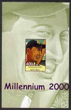 Somaliland 2001 Millennium series - Baseball Stars #5 Lou Gehrig imperf m/sheet unmounted mint. Note this item is privately produced and is offered purely on its thematic..., stamps on personalities, stamps on sport, stamps on baseball