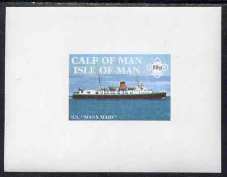 Calf of Man 1971 Ships - SS Manx Maid imperf m/sheet unmounted mint (Rosen CA200MS), stamps on , stamps on  stamps on ships, stamps on  stamps on scouts