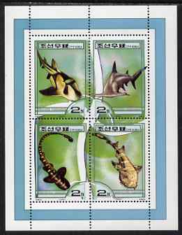 North Korea 2000 Fauna - Whales perf sheetlet containing 4 values unmounted mint SG N4000-03, stamps on , stamps on  stamps on whales, stamps on  stamps on marine life