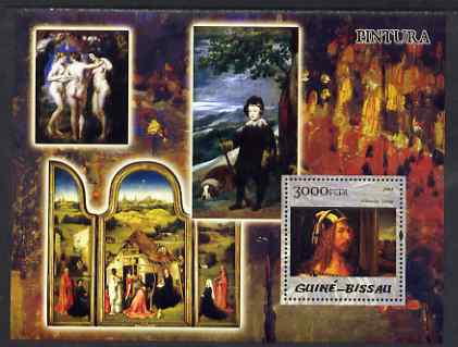 Guinea - Bissau 2005 Paintings in Prado Museum perf souvenir sheet unmounted mint Mi Bl 474, stamps on arts, stamps on durer, stamps on dogs, stamps on nudes