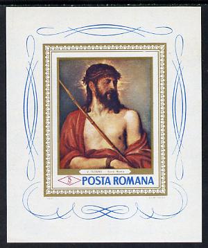 Rumania 1968 Paintings in Rumanian Galleries m/sheet (Titian) unmounted mint, Mi BL 65, stamps on , stamps on  stamps on arts, stamps on  stamps on titian, stamps on  stamps on renaissance