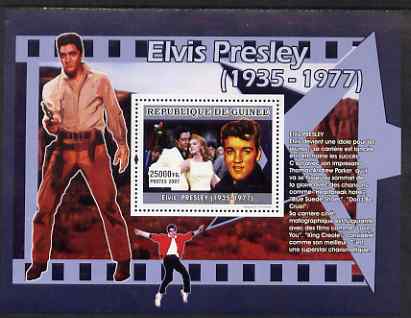 Guinea - Conakry 2007 Elvis Presley (an idol to the young) perf souvenir sheet unmounted mint, stamps on , stamps on  stamps on personalities, stamps on  stamps on elvis