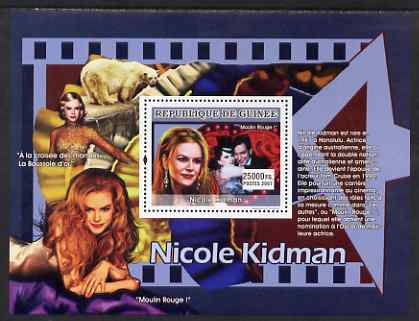 Guinea - Conakry 2007 Female Film Stars (Nicole Kidman with Ewan McGregor) perf souvenir sheet unmounted mint, stamps on films, stamps on cinema, stamps on nicole kidman, stamps on animals, stamps on polar bear
