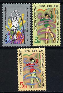 Ukraine 1992 Barcelona Olympic Games set of 3 (Pole Vault & Gymnastics) SG 54-56 unmounted mint, stamps on , stamps on  stamps on olympics   sport    pole vault   gymnastics, stamps on  stamps on  gym , stamps on  stamps on gymnastics, stamps on  stamps on 