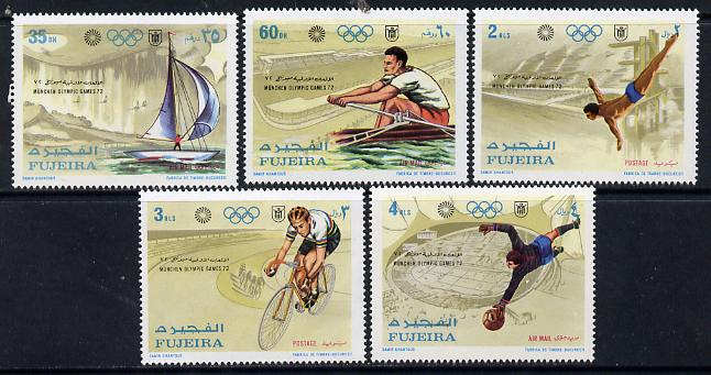 Fujeira 1971 Munich Olympics set of 5 unmounted mint (Mi 748-52A), stamps on , stamps on  stamps on sport        olympics  