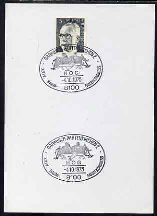 Postmark - West Germany 1975 postcard bearing 5pfg stamp with special cancellation for 24th Space Congress