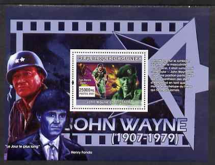 Guinea - Conakry 2007 John Wayne perf souvenir sheet (The Green Berets) unmounted mint Yv 641, stamps on personalities, stamps on cinema, stamps on films, stamps on movies, stamps on john wayne, stamps on  ww2 , stamps on henry fonda, stamps on 