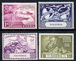 Nigeria 1949 KG6 75th Anniversary of Universal Postal Union set of 4 unmounted mint, SG 64-67, stamps on , stamps on  stamps on , stamps on  stamps on  kg6 , stamps on  stamps on  upu , stamps on  stamps on 