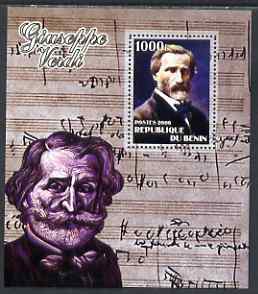 Benin 2006 Giuseppe Verdi #2 perf m/sheet unmounted mint , stamps on , stamps on  stamps on personalities, stamps on  stamps on music, stamps on  stamps on verdi, stamps on  stamps on composers