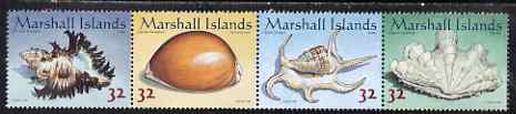 Marshall Islands 1998 Shells perf strip of 4 unmounted mint SG 944-7, stamps on , stamps on  stamps on marine life, stamps on  stamps on shells