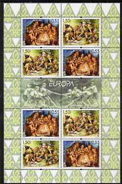 Bulgaria 2007 Europa - Centenary of Scouting perf sheetlet containing 4 x se-tenant pairs, unmounted mint as SG4622-23, stamps on , stamps on  stamps on europa, stamps on  stamps on scouts