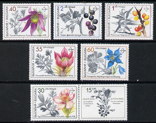 Bulgaria 1991 Medicinal Plants set of 6, SG 3793-98 (Mi 3953-58, stamps on flowers   medical, stamps on medicinal plants