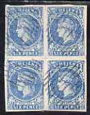 St Helena Forgery 6d blue by David Cohn (West type 2) imperf block of 4, stamps on , stamps on  stamps on forgery, stamps on  stamps on forgeries, stamps on  stamps on 