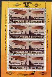 North Korea 1983 Luposta Airmail Exhibition perf sheetlet containing 4 se-tenant pairs, unmounted mint, SG N2280a