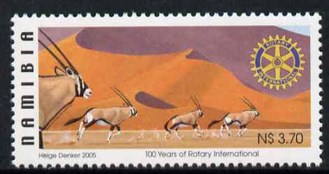 Namibia 2005 Centenary of Rotary International $3.70 (Gemsbok) unmounted mint SG 983, stamps on animals, stamps on rotary
