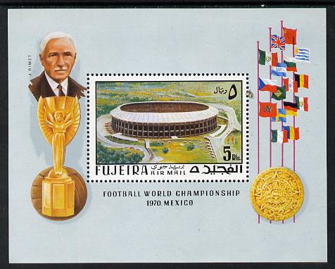 Fujeira 1970 World Cup Football perf m/sheet unmounted mint (Mi BL 27A) , stamps on , stamps on  stamps on football   sport    flags