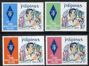 Philippines 1973 First Third-World Theatre Festival perf set of 4 unmounted mint, SG 1302-5, stamps on theatres