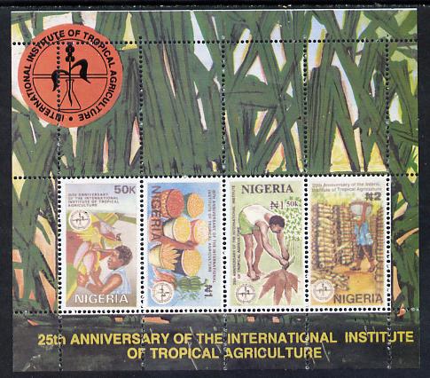 Nigeria 1992 Tropical Agriculture m/s unmounted mint, SG MS 637, stamps on , stamps on  stamps on agriculture