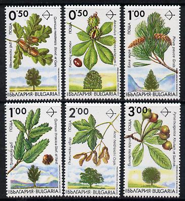 Bulgaria 1992 Trees set of 6 unmounted mint, Mi 4001-06, stamps on , stamps on  stamps on trees