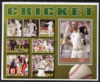 Liberia 2006 Cricket perf m/sheet unmounted mint, stamps on sport, stamps on cricket