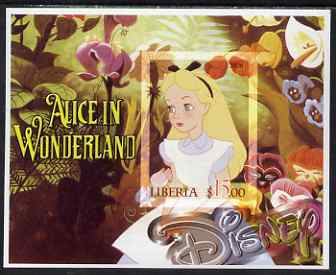 Liberia 2006 Walt Disney - Alice in Wonderland imperf m/sheet unmounted mint, stamps on disney, stamps on films, stamps on children, stamps on movies, stamps on fairy tales