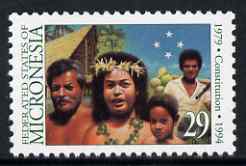 Micronesia 1994 15th Anniversary of Constitution 29c unmounted mint, SG 380, stamps on people