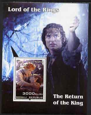 Somalia 2004 Lord of the Rings - The Return of the King #1 perf souvenir sheet unmounted mint, stamps on , stamps on  stamps on films, stamps on  stamps on movies, stamps on  stamps on literature, stamps on  stamps on fantasy, stamps on  stamps on entertainments, stamps on  stamps on 