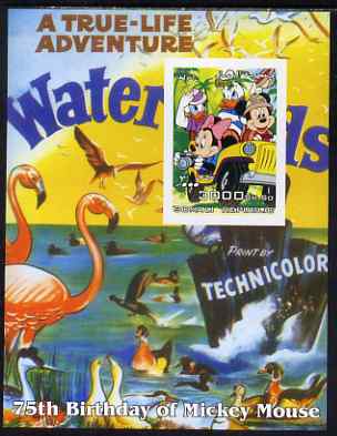 Somalia 2004 75th Birthday of Mickey Mouse #18 - Waterbirds imperf m/sheet unmounted mint, stamps on disney, stamps on birds