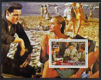 Somalia 2003 Elvis Presley perf m/sheet (Scene from GI Blues) unmounted mint, stamps on , stamps on  stamps on music, stamps on  stamps on personalities, stamps on  stamps on elvis, stamps on  stamps on entertainments, stamps on  stamps on films, stamps on  stamps on cinema, stamps on  stamps on 