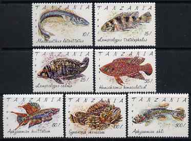 Tanzania 1992 Fishes perf set of 7 unmounted mint, SG 1136-42, stamps on , stamps on  stamps on fish