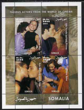 Somalia 2001 Famous Actors perf sheetlet containing set of 4 values unmounted mint, stamps on , stamps on  stamps on personalities, stamps on  stamps on films, stamps on  stamps on cinema, stamps on  stamps on movies