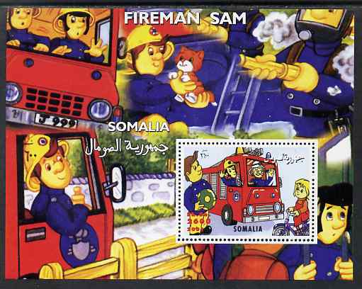 Somalia 2001 Fireman Sam #2 perf s/sheet unmounted mint, stamps on , stamps on  stamps on children, stamps on  stamps on fire