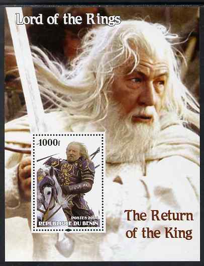 Benin 2004 Lord of the Rings - The Return of the King #1 perf s/sheet unmounted mint, stamps on , stamps on  stamps on films, stamps on  stamps on movies, stamps on  stamps on literature, stamps on  stamps on fantasy, stamps on  stamps on entertainments, stamps on  stamps on horses